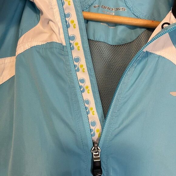 Brooks Blue Windbreaker Zip Up Jacket Size XL - Picture 5 of 10